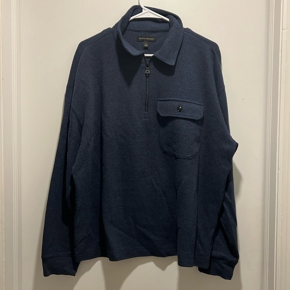 Banana Republic Other - Banana Republic Men’s 1/4 Zip Navy Sweater Size Large